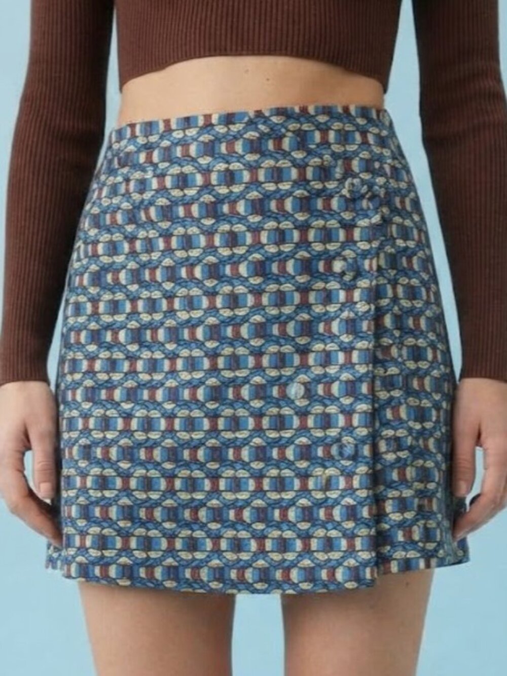 Urban Outfitters Retro 70's Style Cirle Pattern Mini Skirt